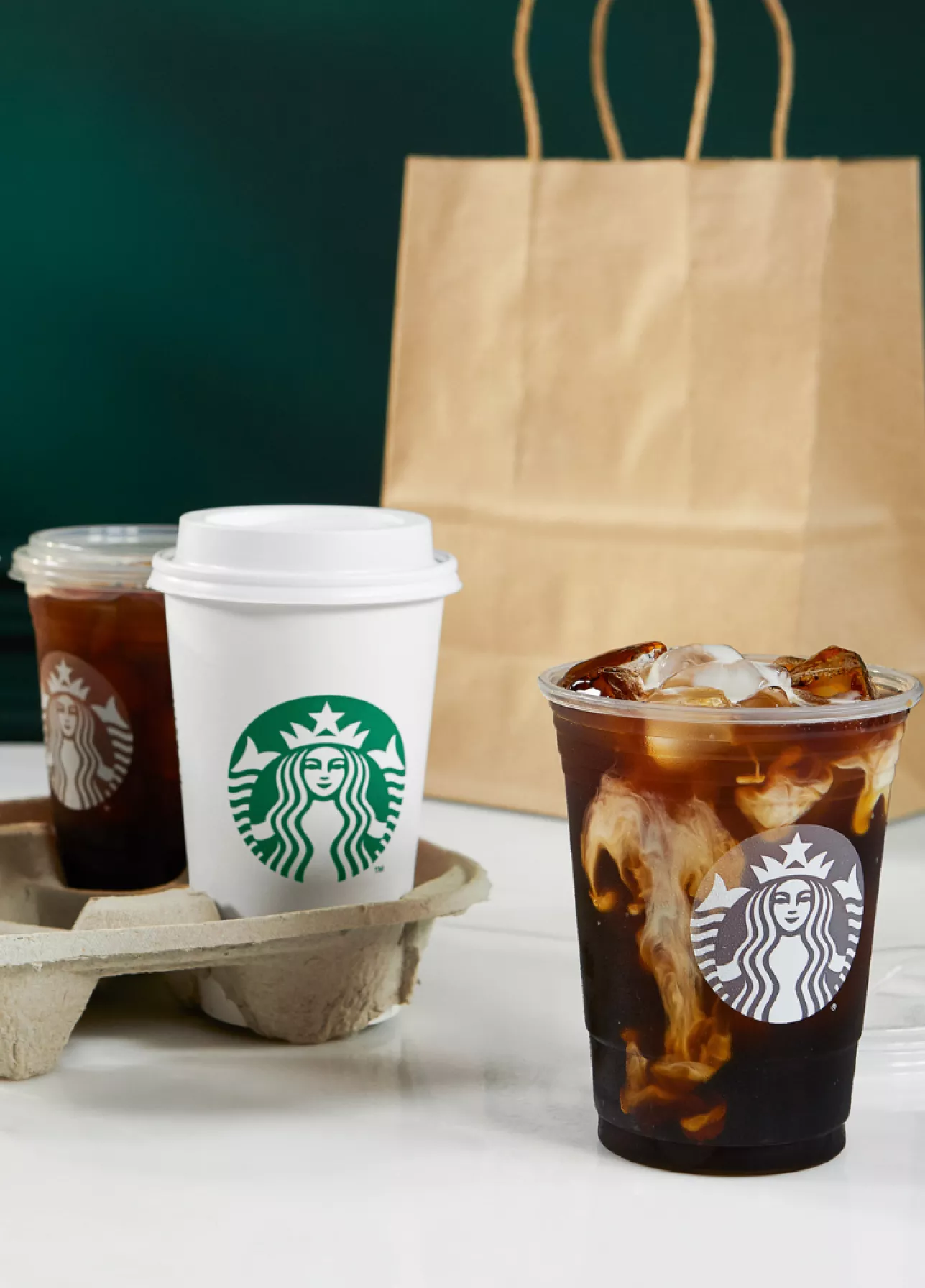 Image of Beverages and paper bag